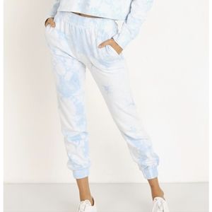 Frankie's Bikinis Light Blue Tie-Dye Joggers